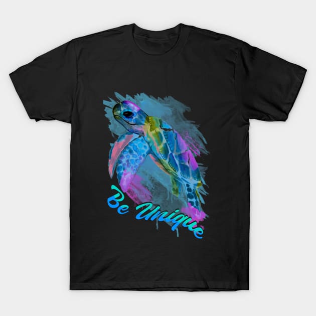 Turtle, Flower, Positive, Marine, Spiritual T-Shirt by Strohalm